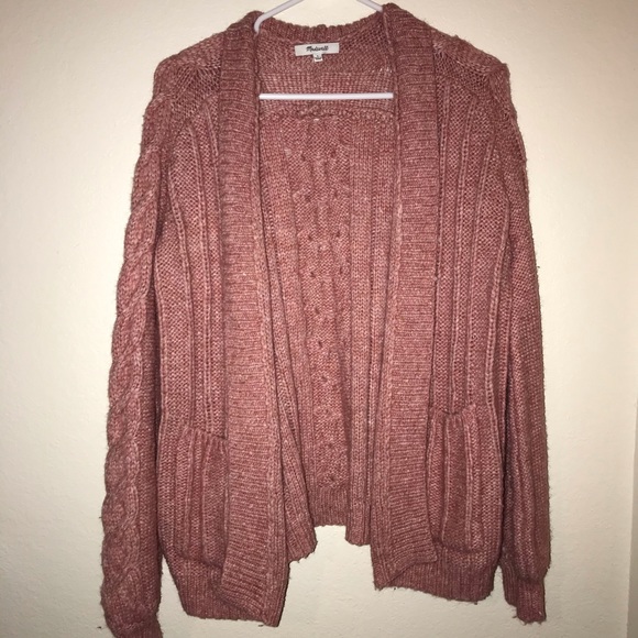 Madewell Bubble-Sleeve Cableknit Cardigan Sweater - Picture 4 of 8